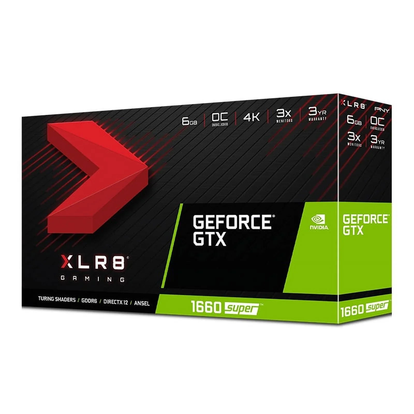 PNY GeForce® GTX 1660 SizeUPER™ 6GB XLR8 Gaming Overclocked Edition Sizeingle Fan
