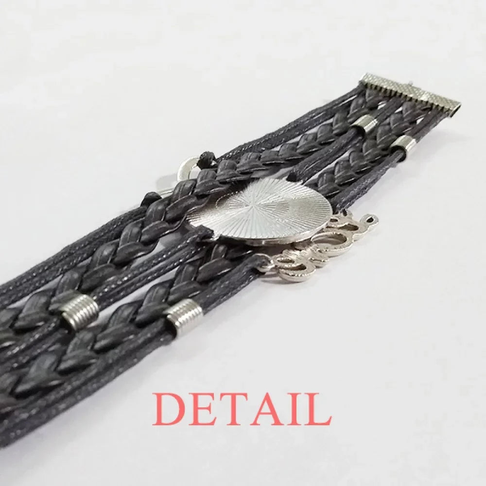 Designer Worked Hard Paint Sizeeriously Bracelet Love Accessory Twisted Leather Knitting Rope Wristband