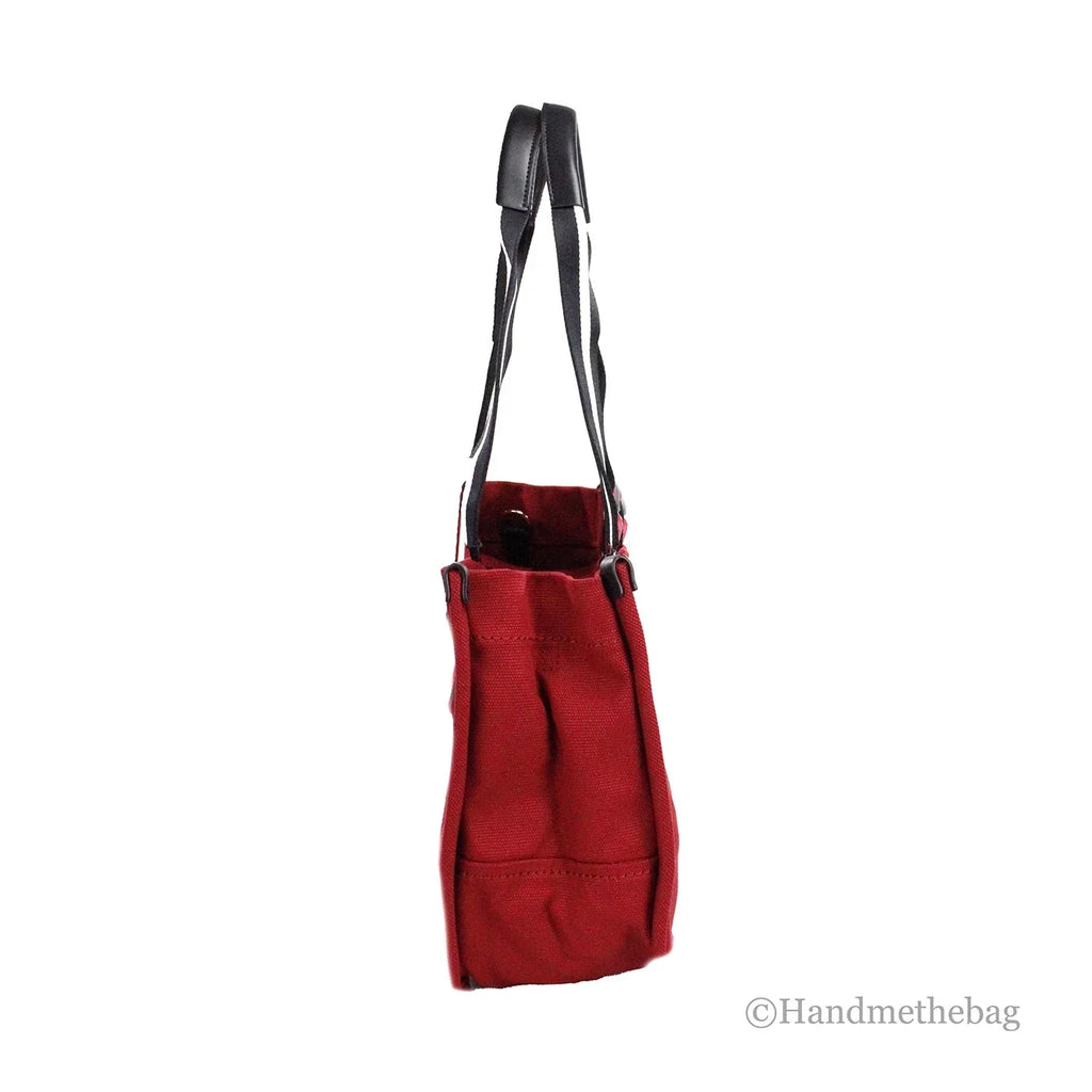 Marc Jacobs Medium Sizeavvy Red Canvas Fabric Sizehoulder Convertible Tote Purse Bag