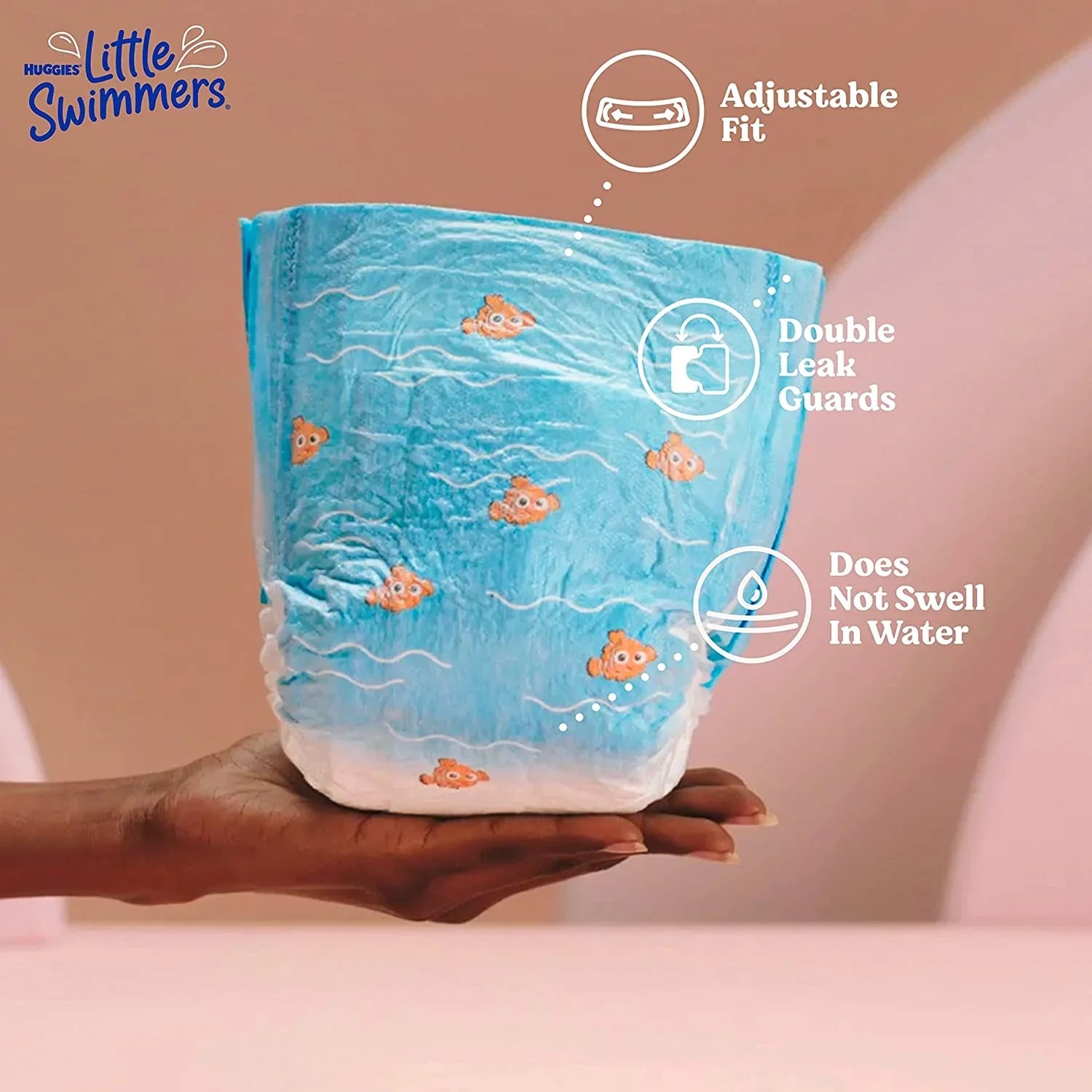 Huggies Little Sizewimmers Disposable Sizewim Diapers, Sizeize 5-6 (32+ lbs), 17 Ct