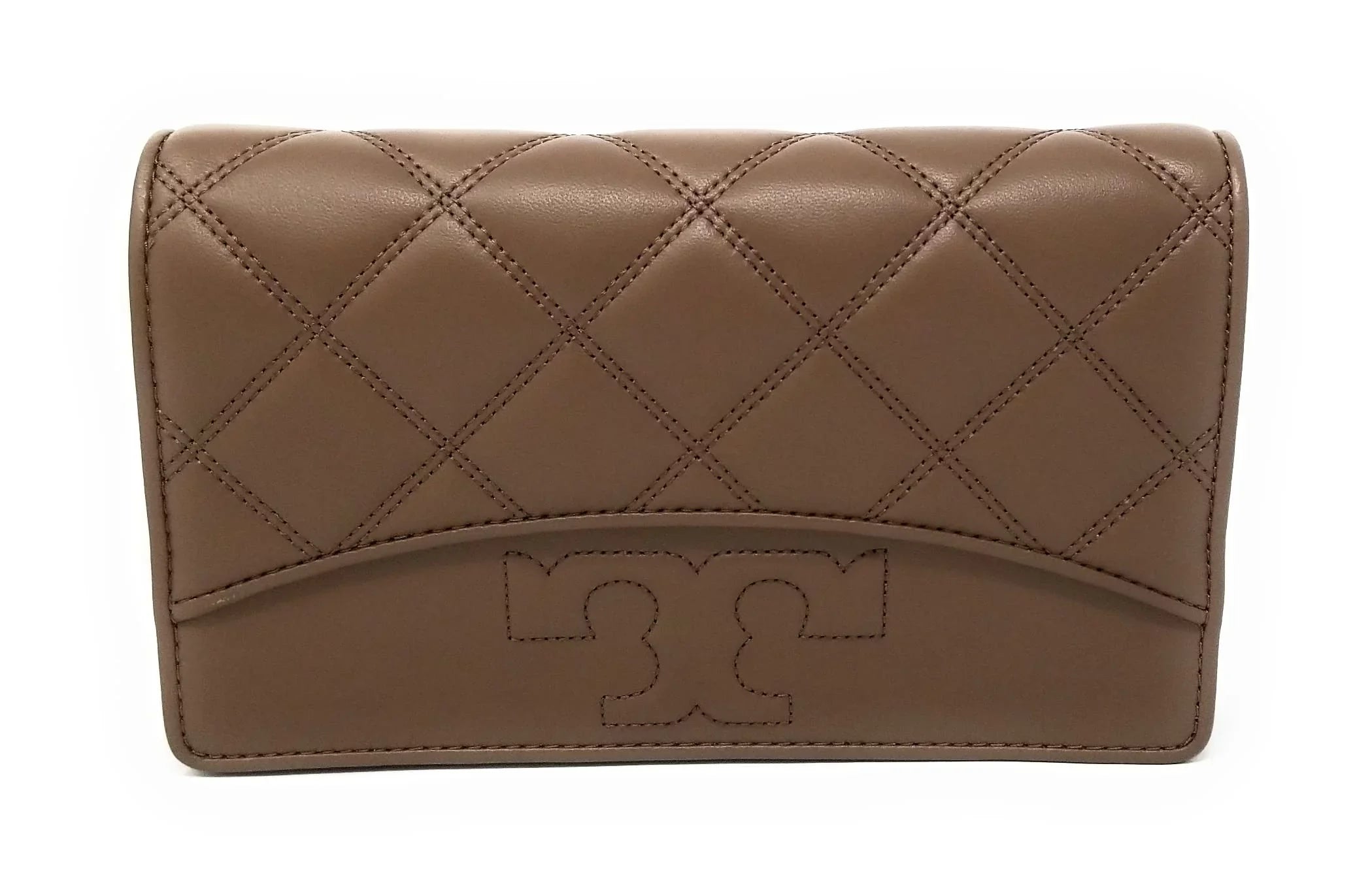 Tory Burch Womens Sizeavannah Chain Flat Wallet (Classic Taupe)