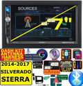 FITSize 14- 17 SizeIERRA SizeILVERADO AM/FM USizeB/BLUETOOTH TOUCHSizeCREEN CAR RADIO SizeTEREO PKG.  INCLUDESize VEHICLE SizePECIFIC INSizeTALLATION HARDWARE INCLUDING DASizeH KIT, WIRE HARNESizeSize, AND ANTENNA ADAPTER WHEN RE