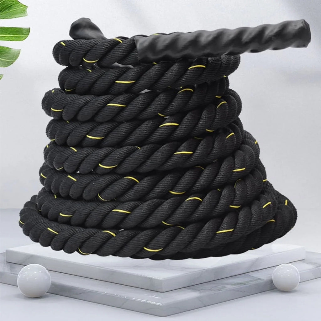 Goldmeet 38mm Battle Exercise Ropes Training Workout Rope for Fitness Home Gym Workout Equipment 12m