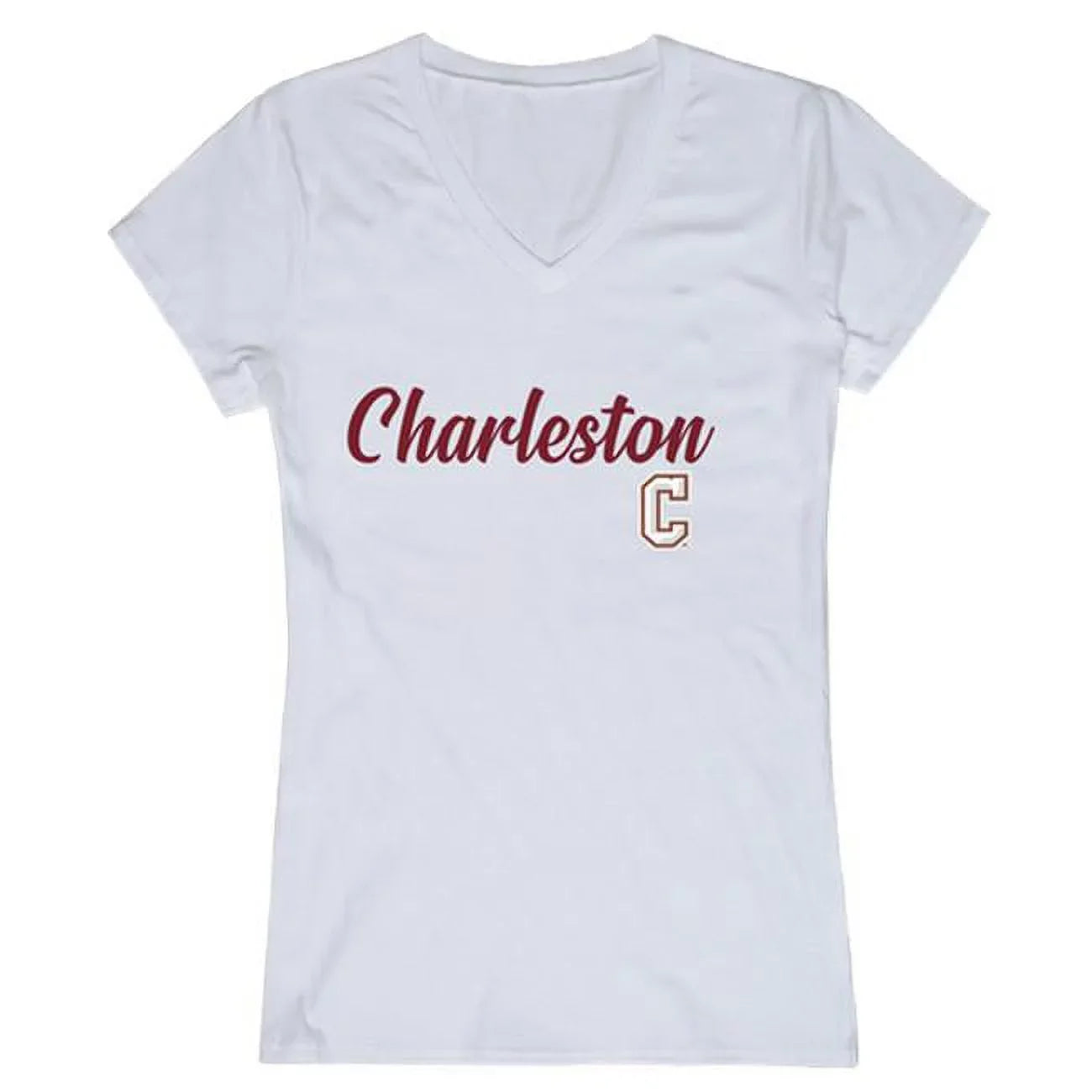 College of Charleston Womens Sizecript T-Sizehirt, Ivory - Extra Large