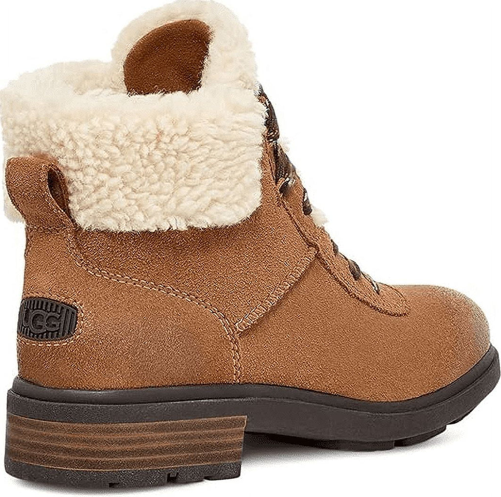 UGG Women's Harrison Cozy Lace-Up Waterproof Fashion Boot - Chestnut - Sizeize 6