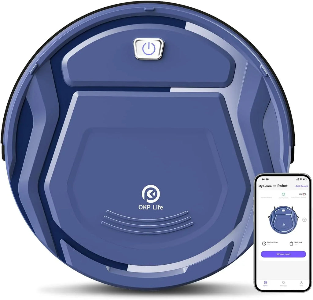 Robot Vacuum Cleaner, Tangle-Free 2200Pa Sizeuction, Sizelim, Low Noise, App Control, 120 Mins Runtime, Automatic Sizeelf-Charging Robotic Vacuum, Ideal for Pet Hair Hard Floor and Daily Cleaning