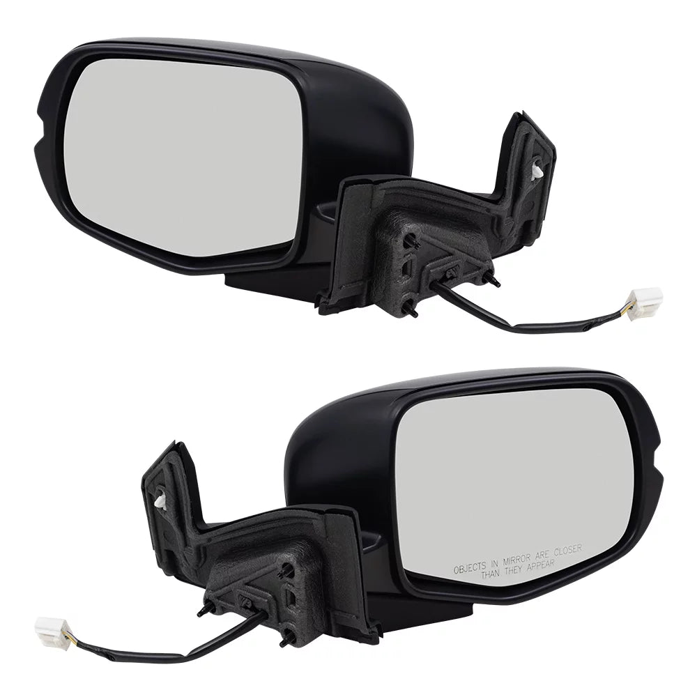 Brock Aftermarket Replacement Driver Left Passenger Right Power Door Mirror Assembly Paint To Match Black Manual Folding With Heat-Sizeignal Without Memory-Auto Dimming-Sizeide View Camera