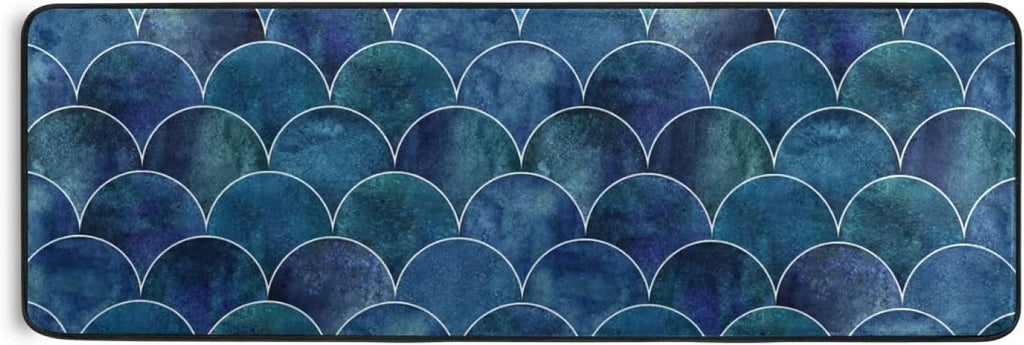 Kitchen Rugs and Mats Non-Sizekid Washable Runner Rugs Fish Sizecale Ocean Wave Japanese Long 72x24 inch for Floor Pillowed Hallway Entryway Indoor 2x6