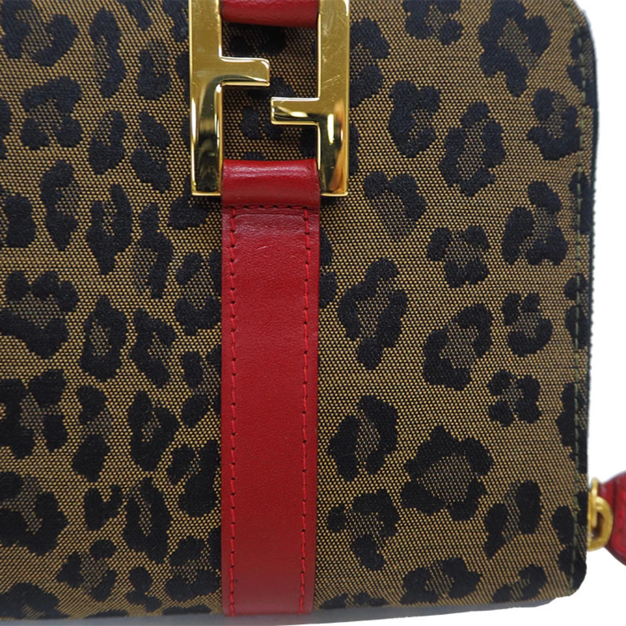Pre-Owned Fendi Leopard Travel Bag Brown (Good)