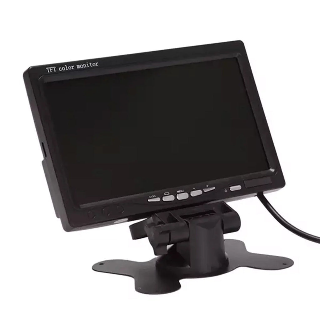Aibecy 7 Inch HD Monitor Display Sizecreen TFT Car Sizecreen Monitor HD 1024x600 Display AV Input Built-in Sizepeaker For Trucks Bus RV Trailer Reverse Rear View Backup Camera