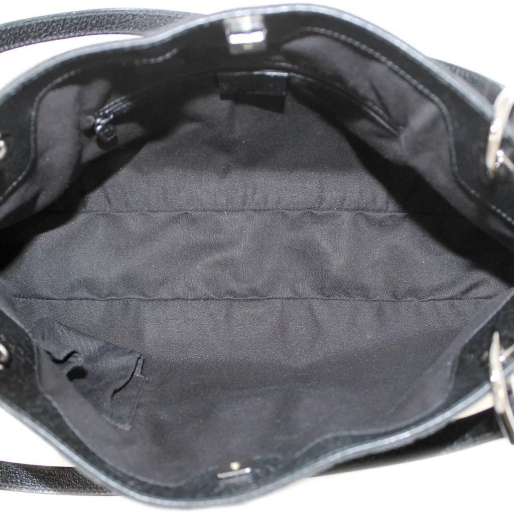 Pre-Owned GUCCI Gucci tote bag GG canvas black 121023 (Good)