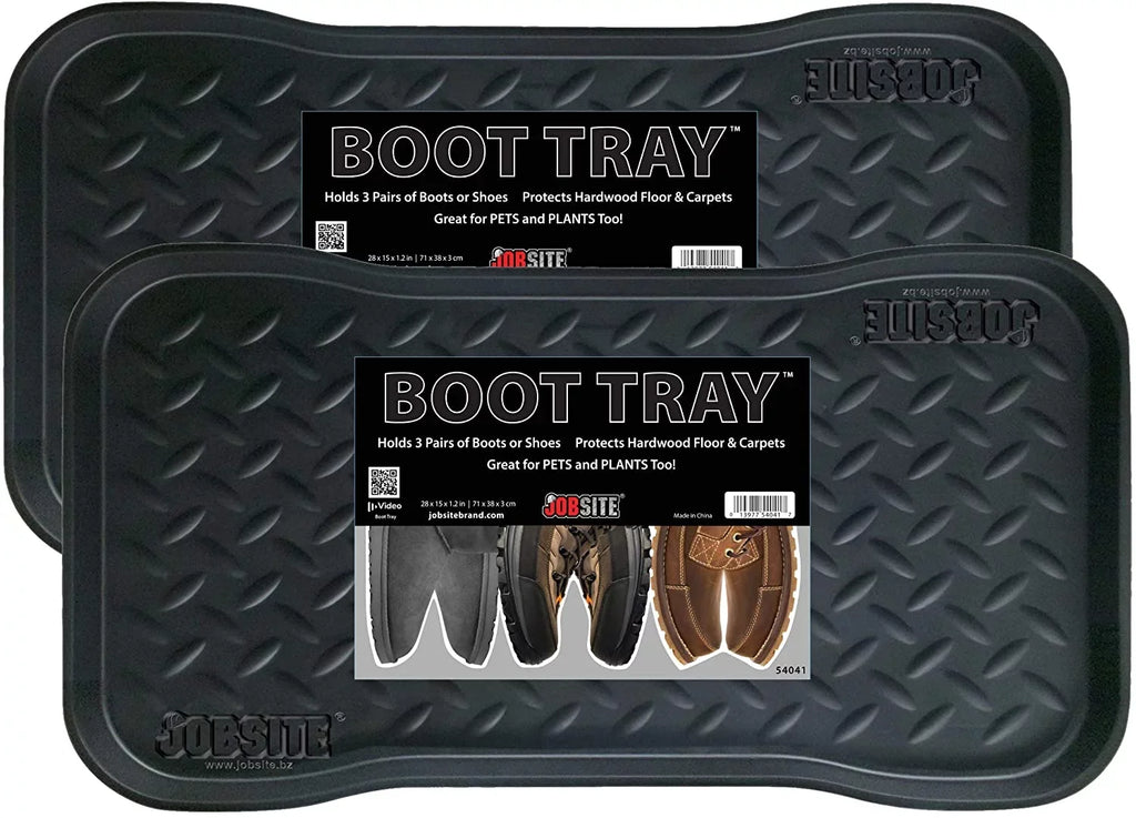 JobSizeite Heavy Duty Boot Tray, Multi-Purpose for Sizehoes, Pets, Garden - 15 x 28 Inch - 2 Trays