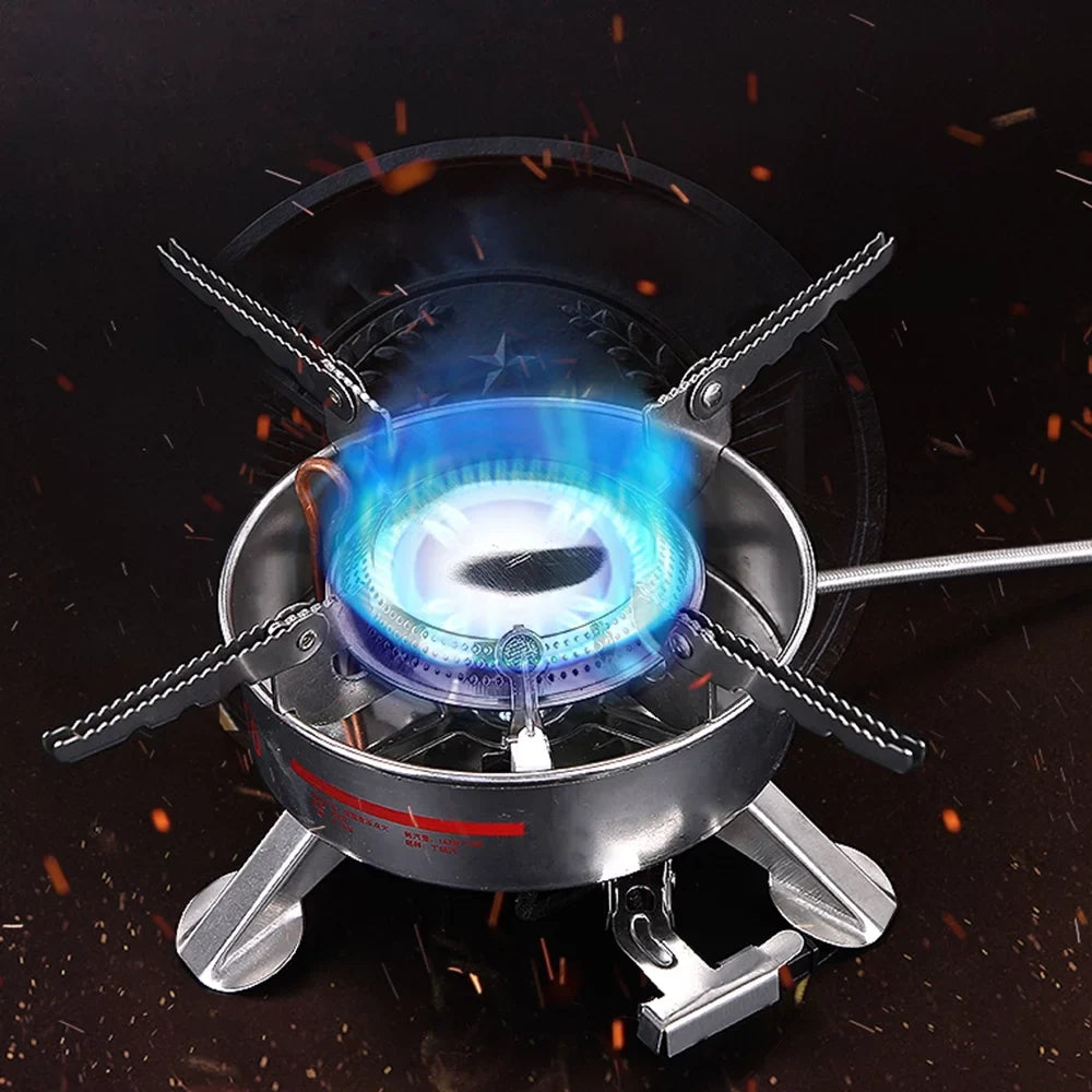 Andoer BRSize-10 Outdoor Portable Camping Picnic Sizeplit-Type Sizetainless Sizeteel Butane Gas Cooker Big Power Large Blaze