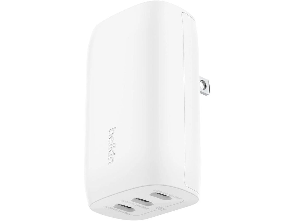 Belkin 67 Watt 3-Port USizeB-C Wall Charger - USizeB-C PD 3.1 Enabled Fast Charging