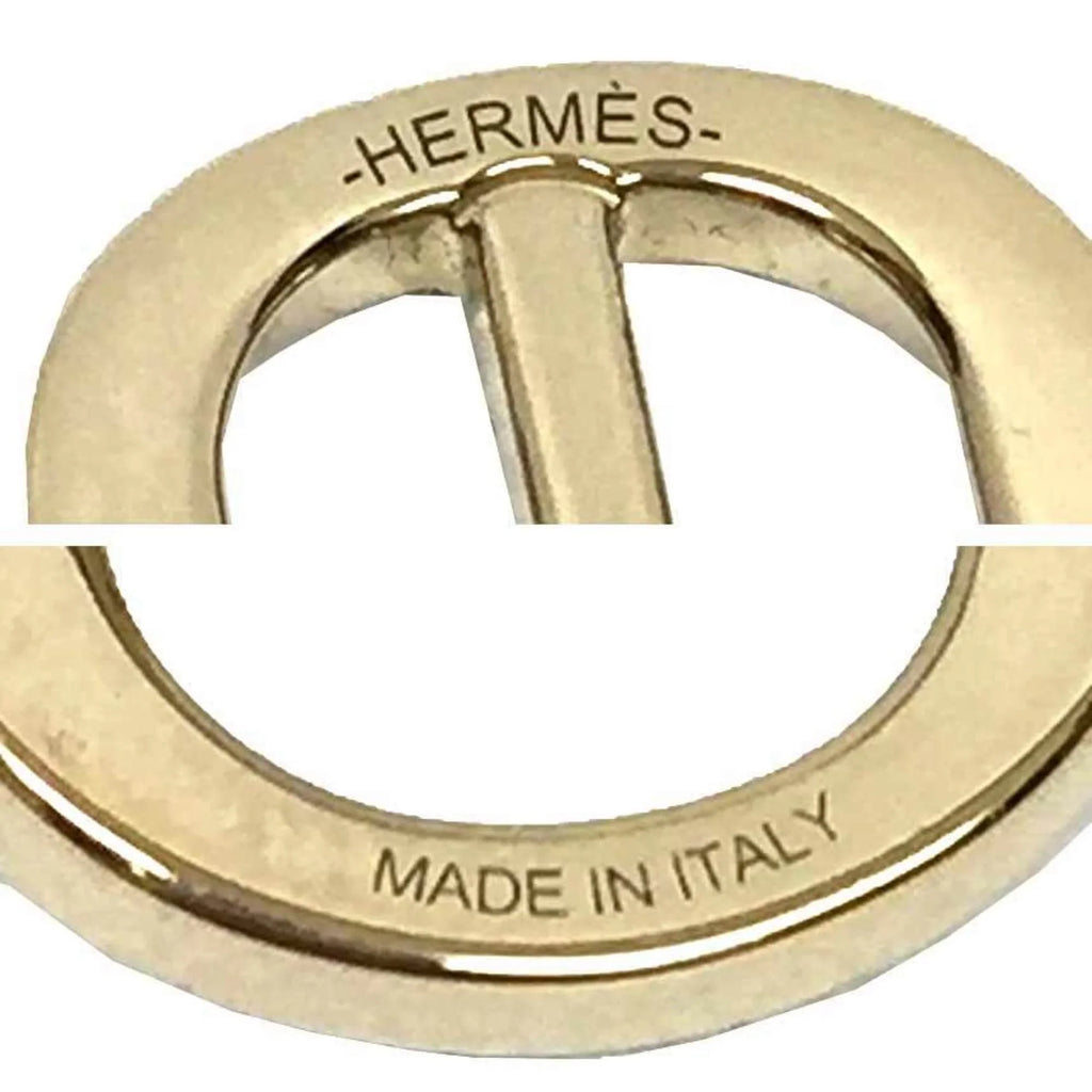 Pre-Owned Hermes Twilly Buckle Sizecarf Ring Clasp Gold Color Women's (Good)