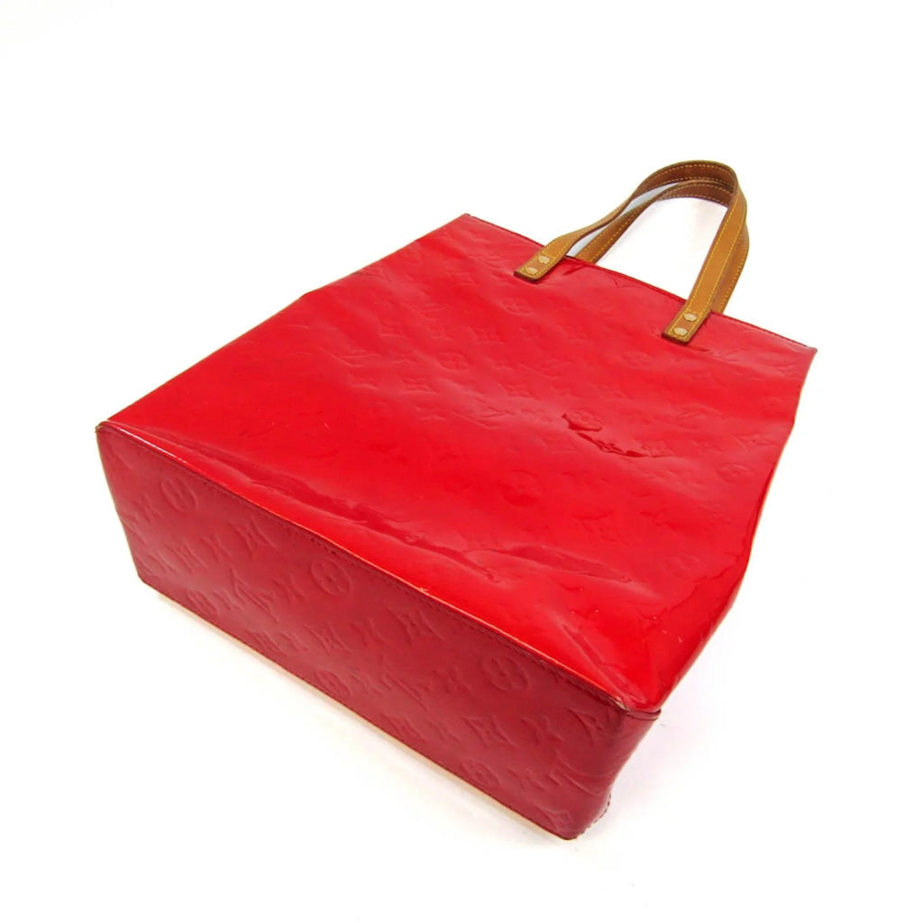 Pre-Owned Louis Vuitton Monogram Vernis Reade MM M91086 Women's Handbag Rouge (Good)