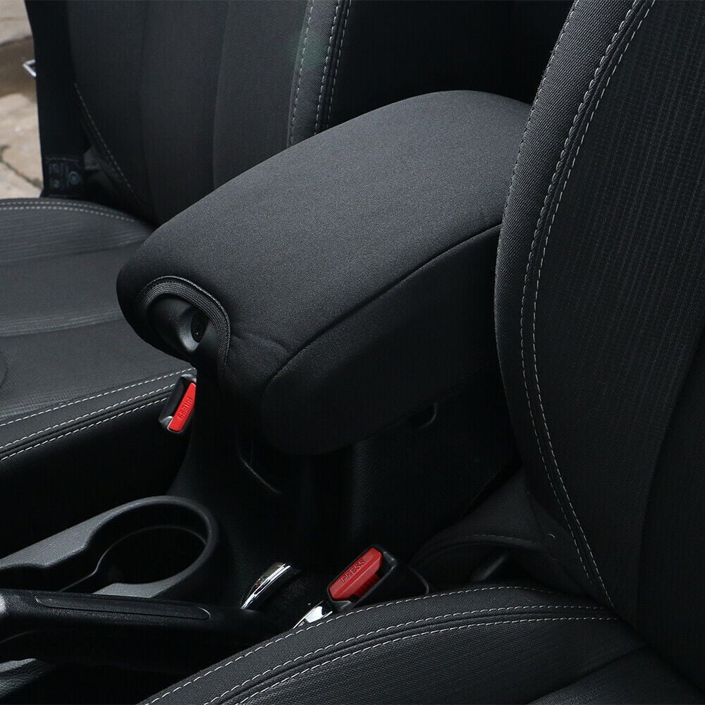 Teledu Center Console Cover Pad Armrest Cover Pillow for 2011-2018 Jeep Wrangler JK T