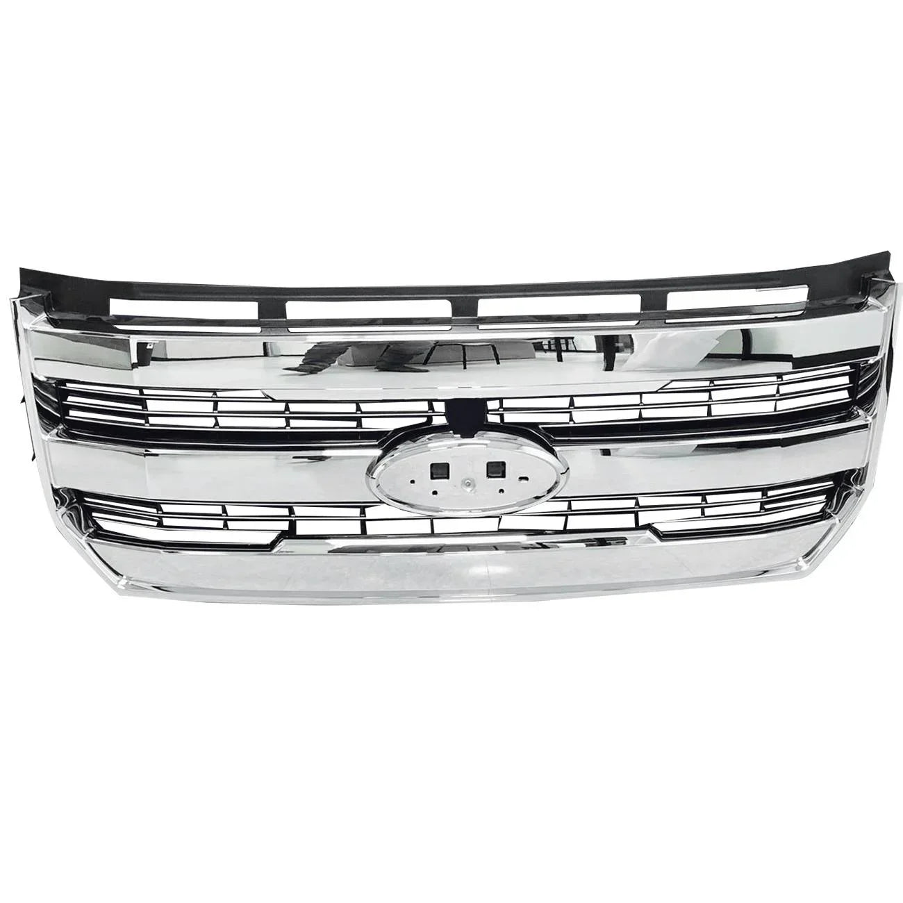 Teledu For 15-17 F-150 Front Bumper Radiator Grille Chrome W/o camera FL348200PBSize