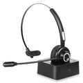 Cozy Bluetooth Headset, UX-M97 Wireless Headset with Microphone, Wireless Cell Phone Headset with Noise Isolation Mic Charging Base Mute Function for Lenovo Z5 With Charging Dock