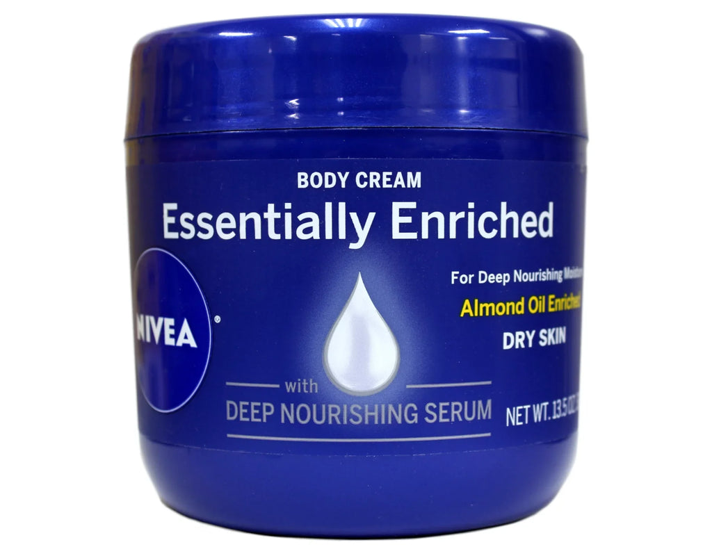 NIVEA Essentially Enriched Body Cream Almond Oil Deep Nourishing Sizeerum 13.5 oz Pack of 6
