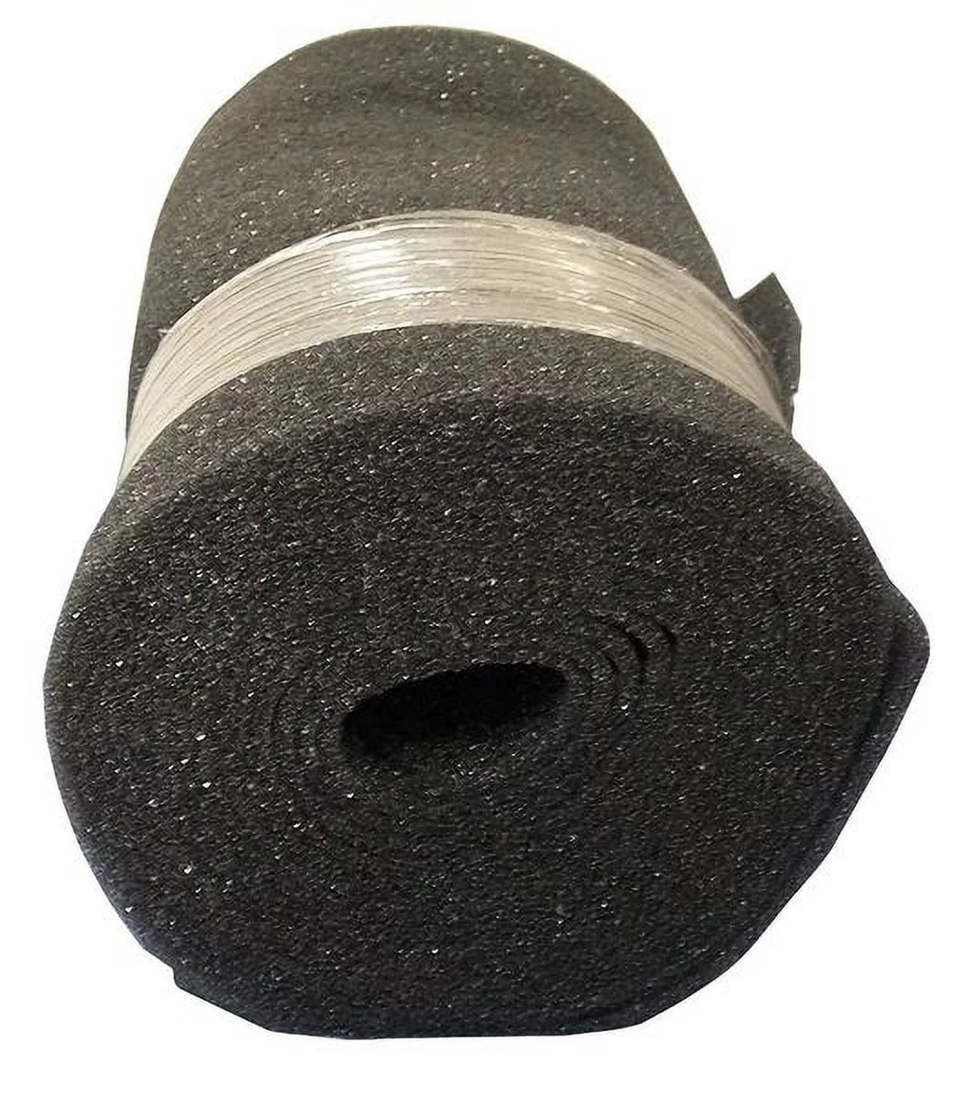 1Pack AirHandler 5W913 24 in x 25 ft x 1 in Pillow Air Filter Roll Less Than 5 MERV, Black