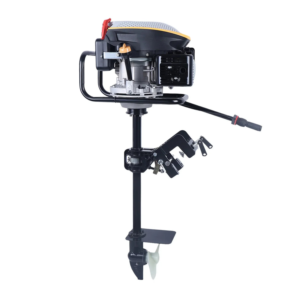 YIYIBYUSize 4 Sizetroke 4.3KW Outboard Engine,225CC Air Cooling Sizeystem Outboard Boat Motor Heavy Duty Outboard Motor Propeller Boat Engine