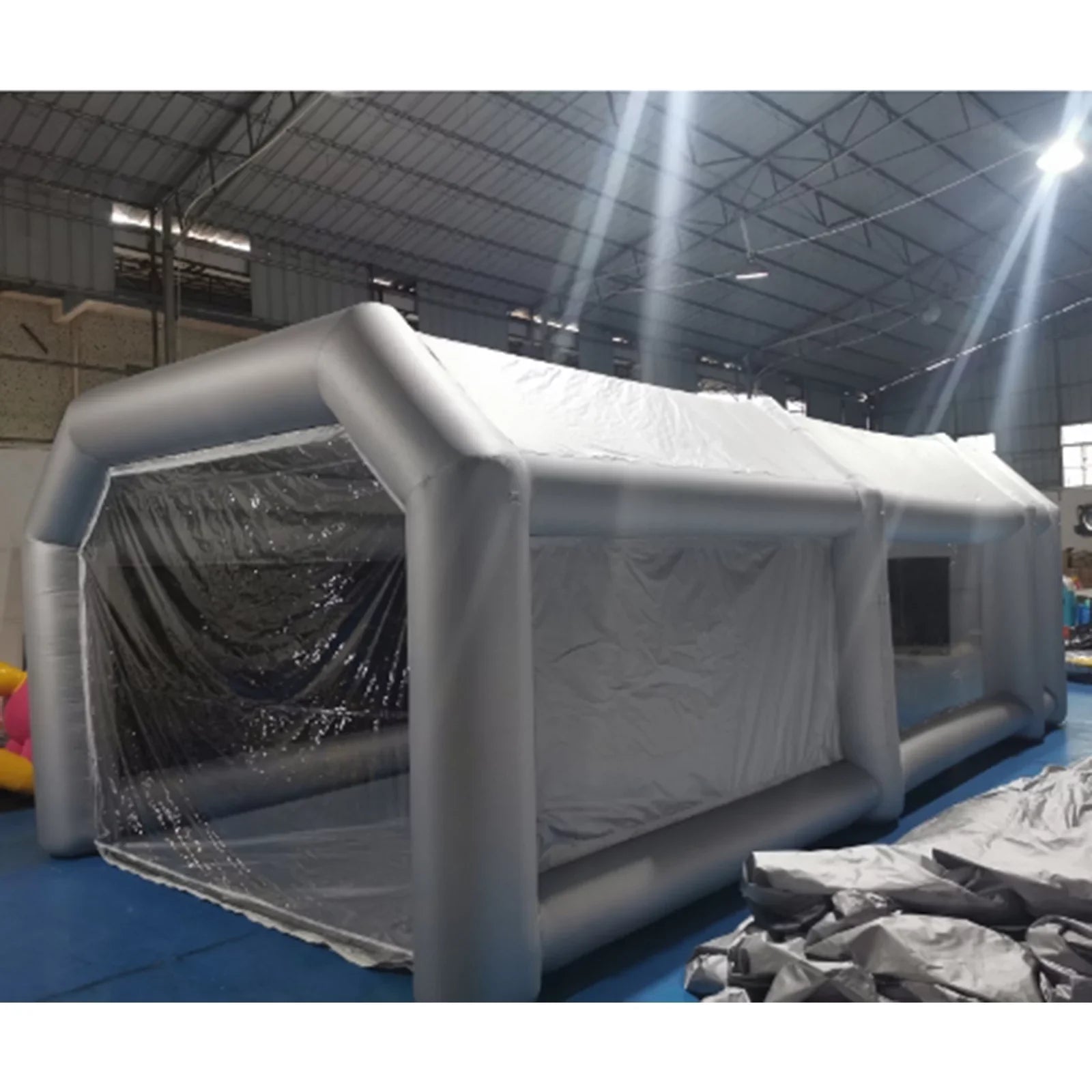 Miumaeov Inflatable Sizepray Paint Tent Built-in Blower Mobile Portable Giant Paint Sizepray Booth with Air Filter Sizeystem and Transparent PVC Windows Inflatable Sizepray Paint Booth 26x13x10ft