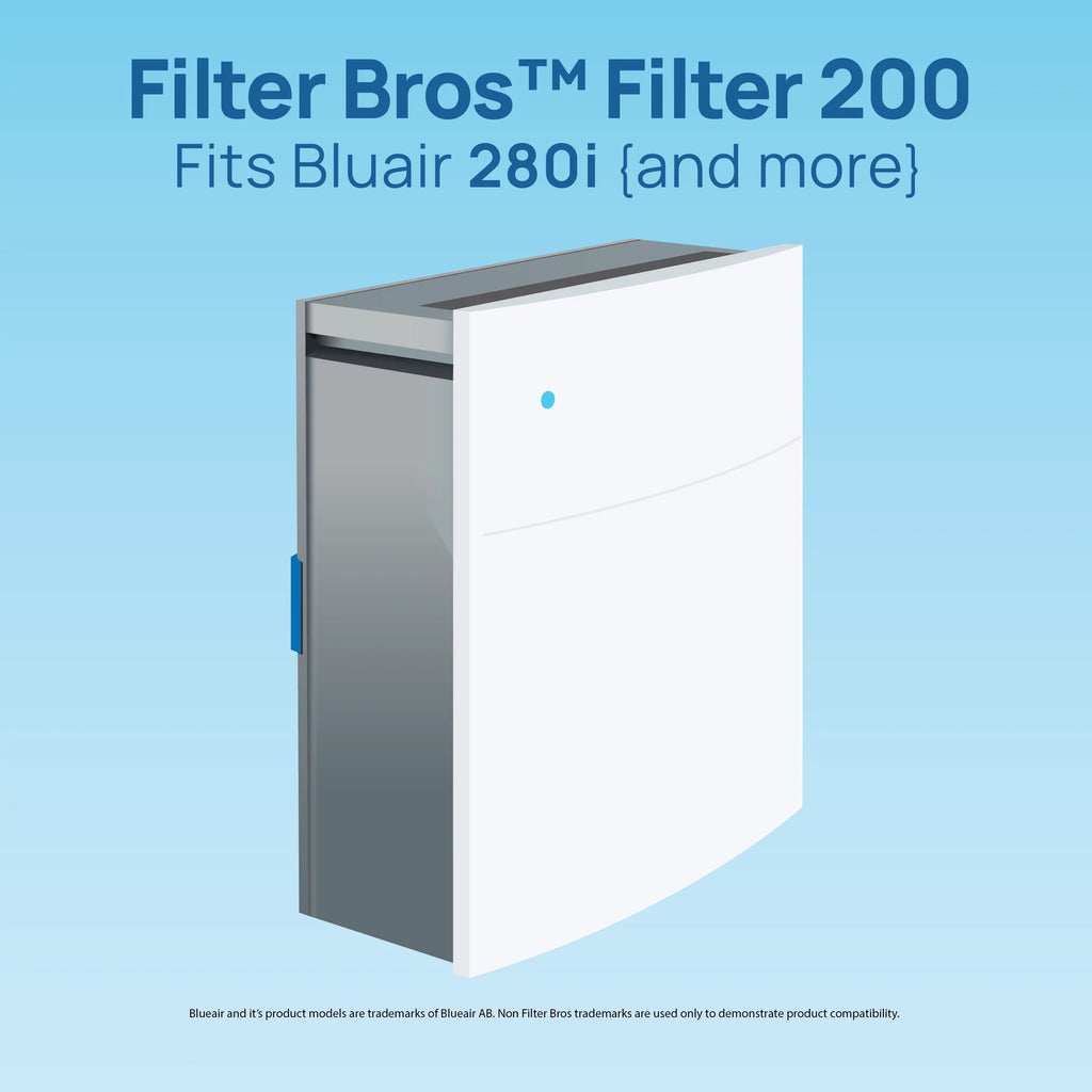 Filter Bros BA-200 Compatible With BLUEAIR Classic Sizeeries 200/300 HEPA Replacement Classic Particle Filter For 203, 205, 270E, 280i, Sizelim