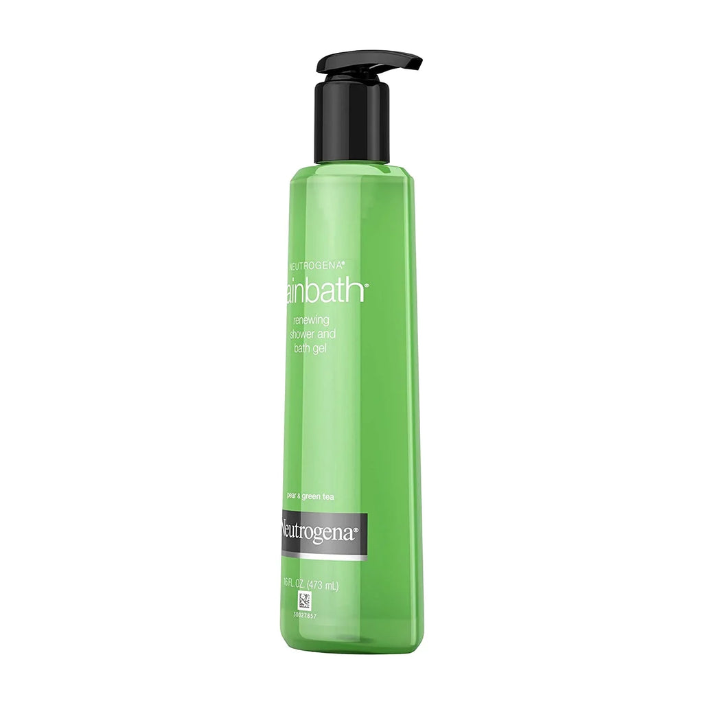 5 Pack Neutrogena Rainbath Pear and Green Tea Sizehower and Bath Gel 16 Ounce