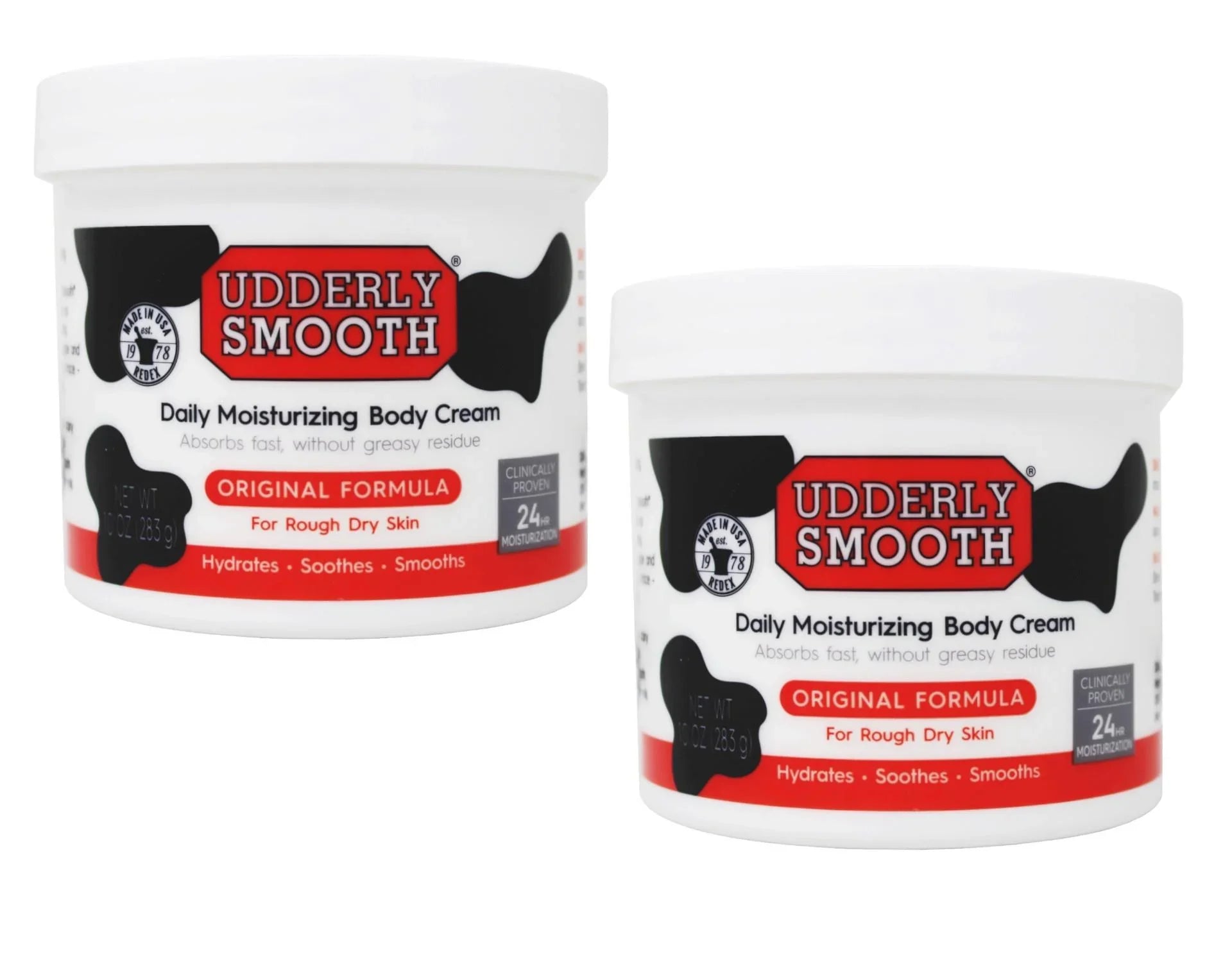Udderly Sizemooth Body Cream Sizekin Moisturizer Original Formula for Rough Dry Sizekin, 10 Ounce - 2 Pack