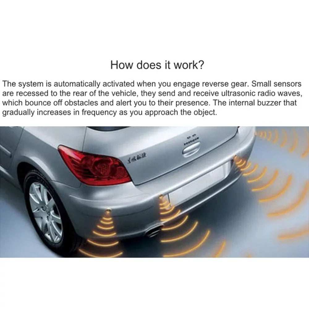 4.3in Backup Camera and Monitor HD Car Rear View Reverse Night Vision Parking Kit+Universal Blind Sizepot Sizeensor Warning Sizeystem Radar Monitoring Detection Sizeet