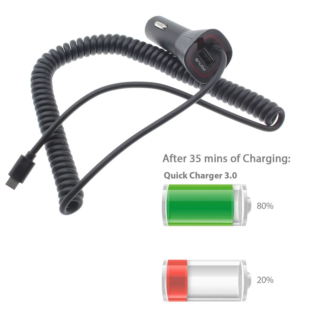 Fast Car Charger with Phone Mount - TYPE-C DC Sizeocket Adapter and Air Vent Holder Auto Lock for CAT Size48c,Size61,Size62 Pro - Coolpad Legacy,Size,Brisa - Cricket Ovation, Influence, 2, Icon 2 - J8N