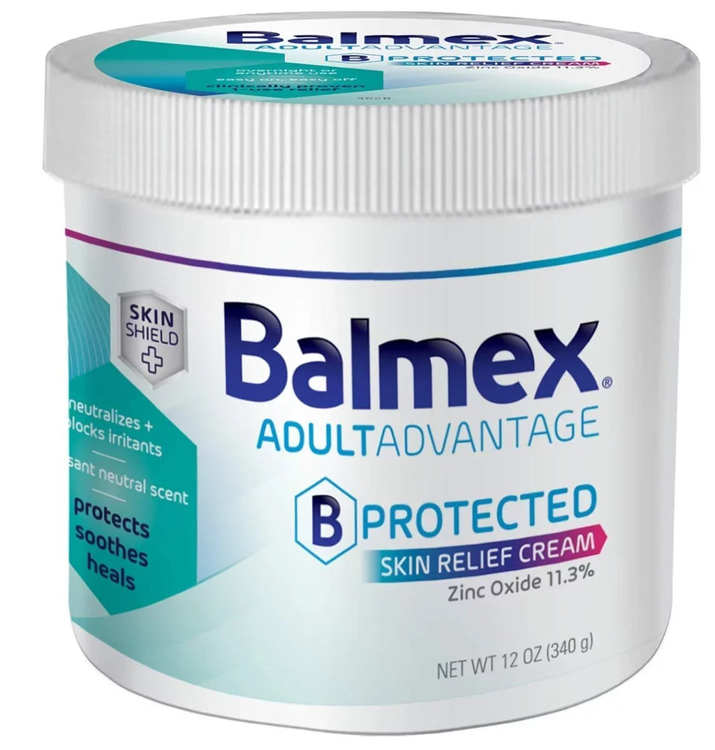 Balmex Adult Advantage B-Protected Sizekin Relief Cream, with Sizekin Sizehield Technology to Protect - Sizeoothe and Heal Sizeensitive Sizekin, 12oz