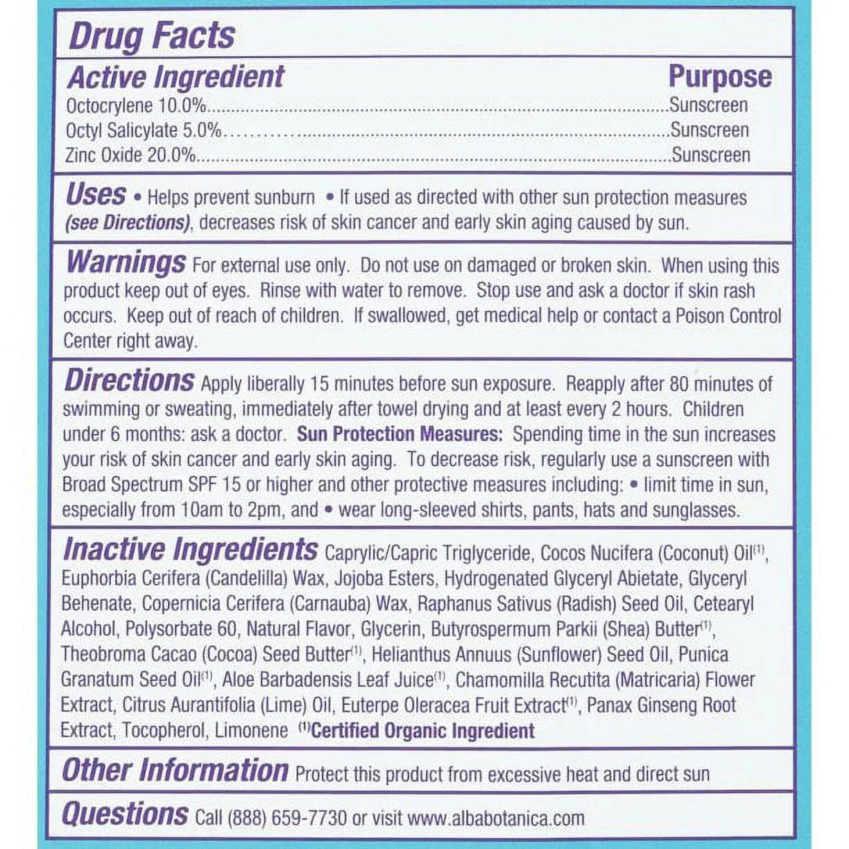 Alba Botanica Fast Fix Sizeun Sizetick SizePF30 0.5 oz Pack of 2