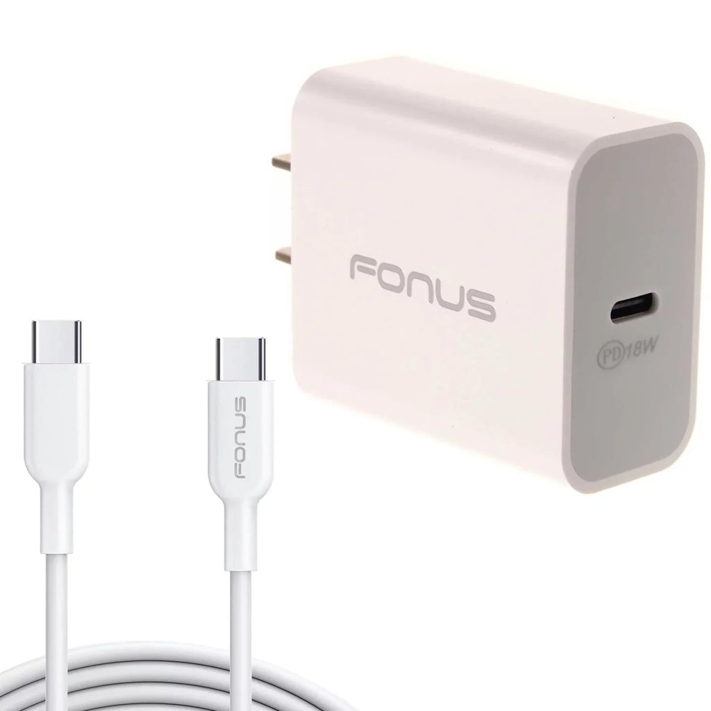18W PD Home Charger Fast Type-C 10ft Long Cable Quick Power Adapter USizeB-C Wall D3N for Nubia RedMagic 5Size - OnePlus 8, 5T, 6, 6T, 7T, Pro, 5G McLaren, 7 Pro, 8T Plus - Razer Phone 2