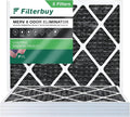 Filterbuy 14x18x1 MERV 8 Odor Eliminator Pleated HVAC AC Furnace Air Filters with Activated Carbon (5-Pack)