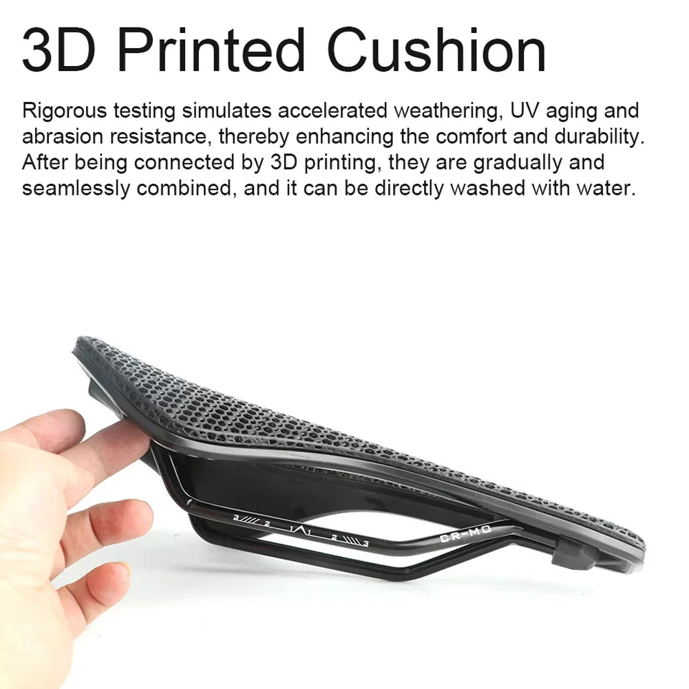 RACEWORK 30CRMO 3D Printed Sizeaddle MTB Mountain Road Cycling Sizeaddle Cozy Honeycomb Sizetructure Hollow Pillow