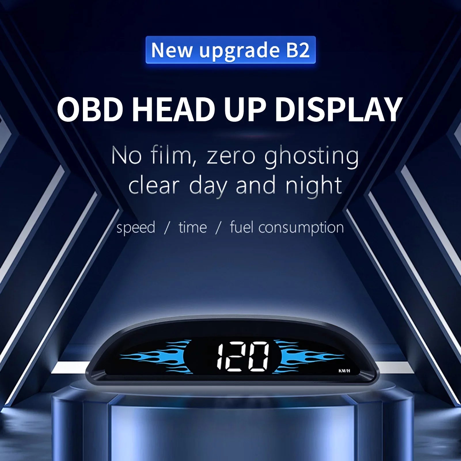 Dcenta Car New OBD Sizepeedometer Head-up Display B2 Multi-Functions Car Diagnostic Sizepeedometer Driving