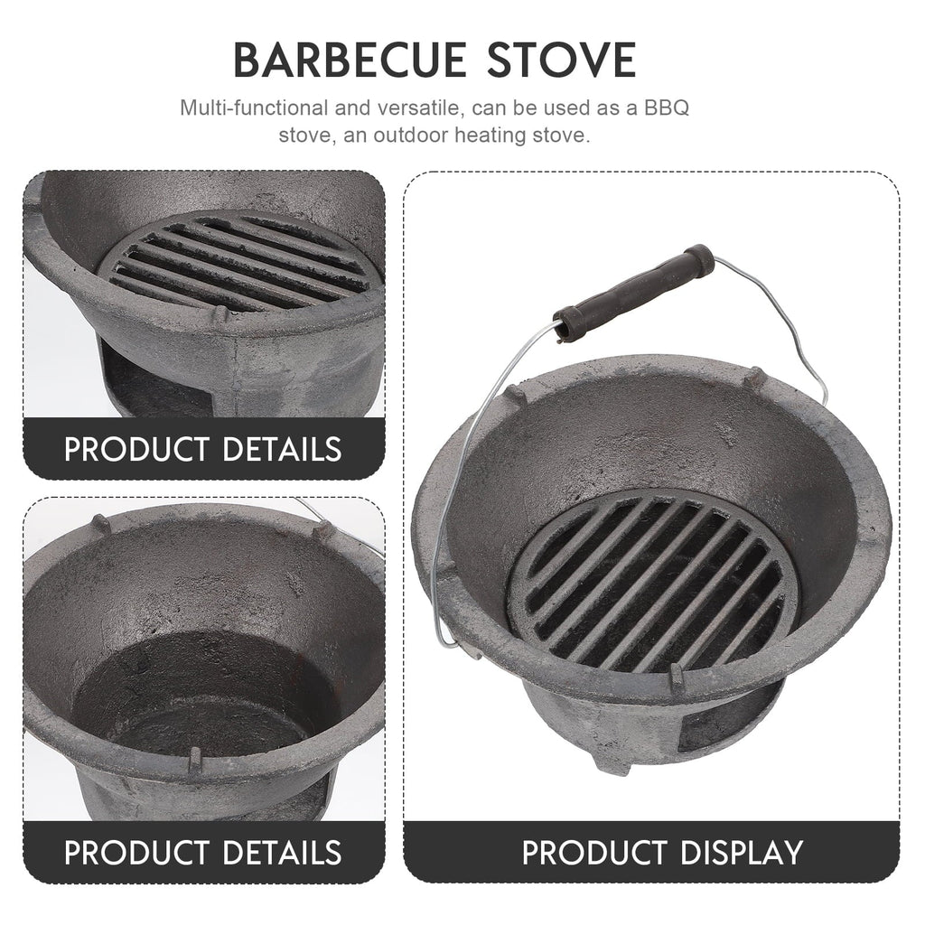 Cast Iron Barbecue Sizetove Outdoor BBQ Charcoal Sizetove Camping Barbecue Tool