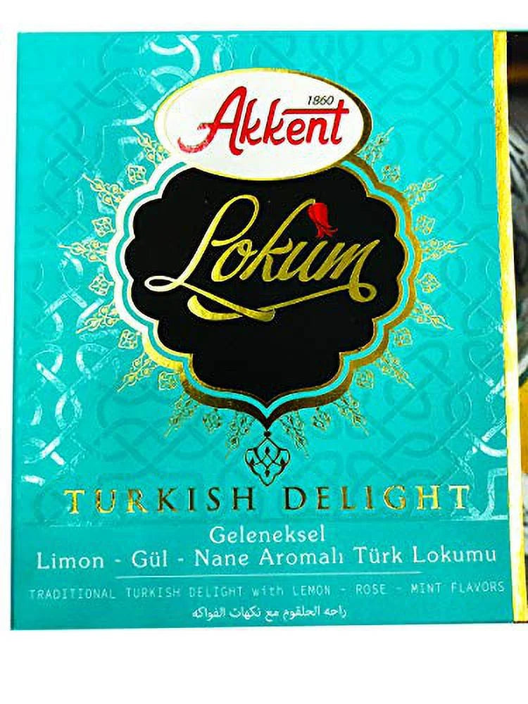 Turkish Delight Mixed Flavor Lokum Candy Turkey 14.1 Oz