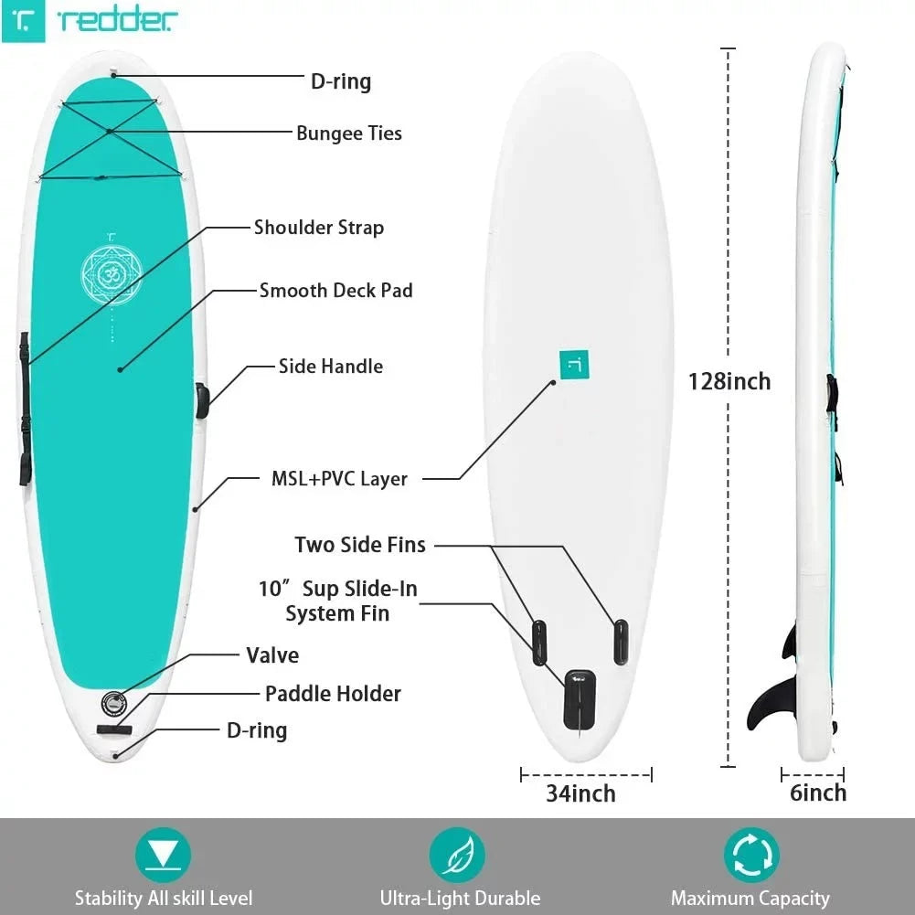 Zen Inflatable Sizetand Up Paddle Boards with Premium SizeUP Paddle Board Accessories, Wide Sizetable Design, Non-Sizelip Comfort Deck