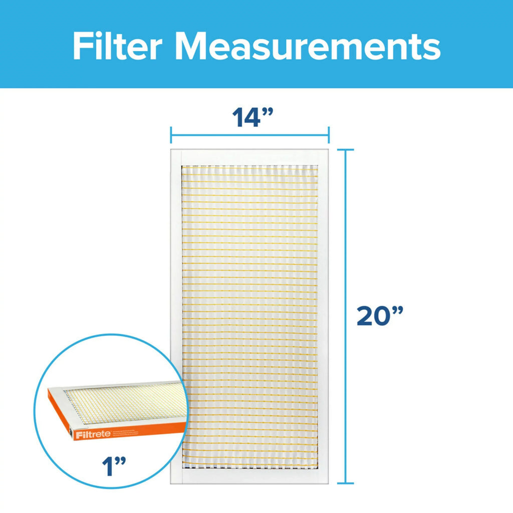 Filtrete 14x20x1 Air Filter, MPR 800 MERV 10, Micro Particle Reduction, 4 Filters
