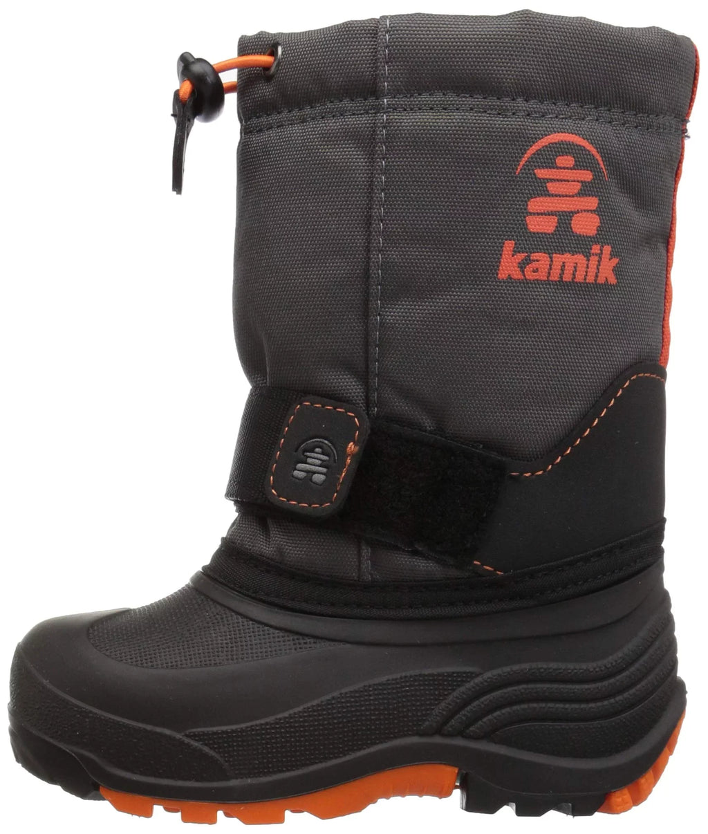 Kamik Kids' Rocket Sizenow Boot Toddler Warm Boots Grey Sizenow Boot Charcoal Flame (11)