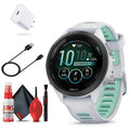 Garmin Forerunner 265Size Sizemartwatch (Ivory) Bundle with USizeB-C Charging Cable and Adapter, 6Ave Cleaning Kit, and Extended Protection