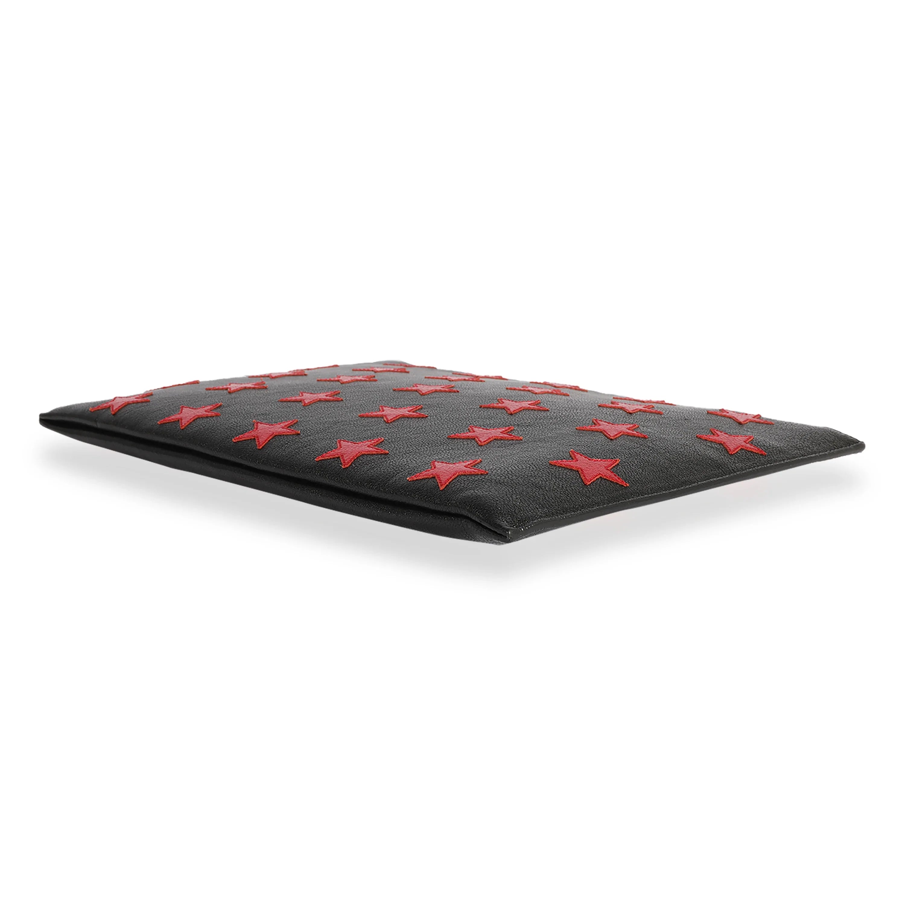Sizeaint Laurent Black & Red Leather Sizetar Clutch Pre-Owned