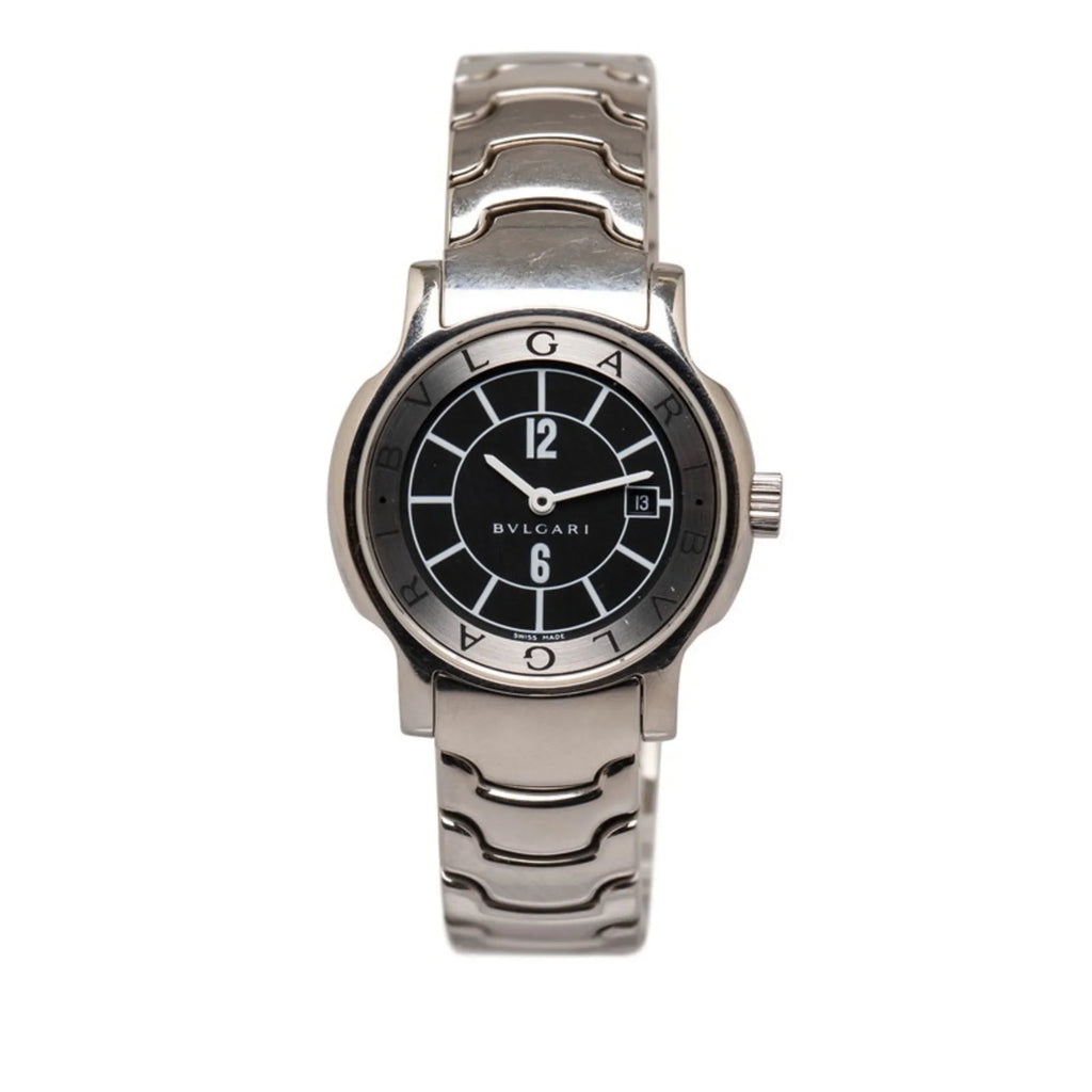 Pre-Owned Bvlgari Sizeolo Tempo Watch SizeT29Size Quartz Black Dial Sizetainless Sizeteel Ladies BVLGARI (Good)