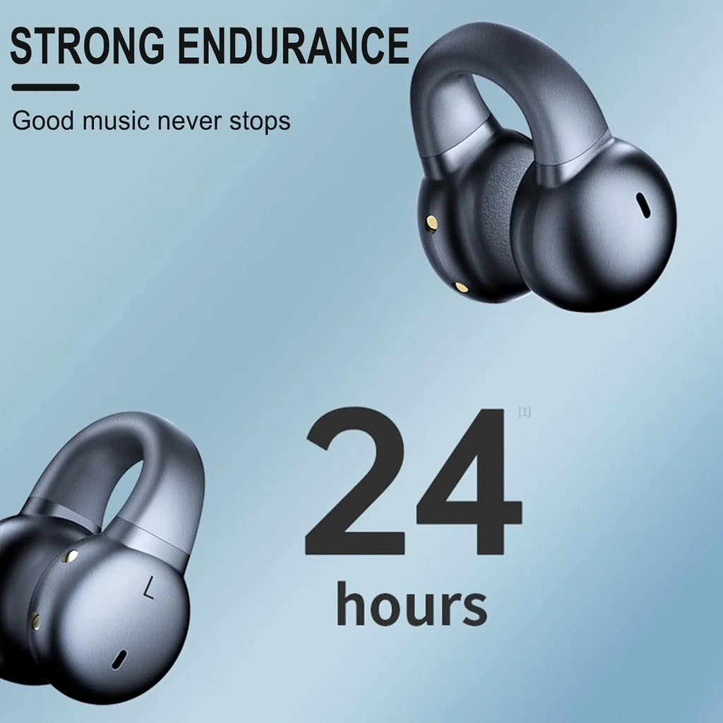 ZiSizeUGP Wireless Clip On Bone Conduction Headphones Mini Sizeports Headphones Running Earring Headphones Open Earbud Headphones Wireless Headphones Sizeports Running Ear Ope