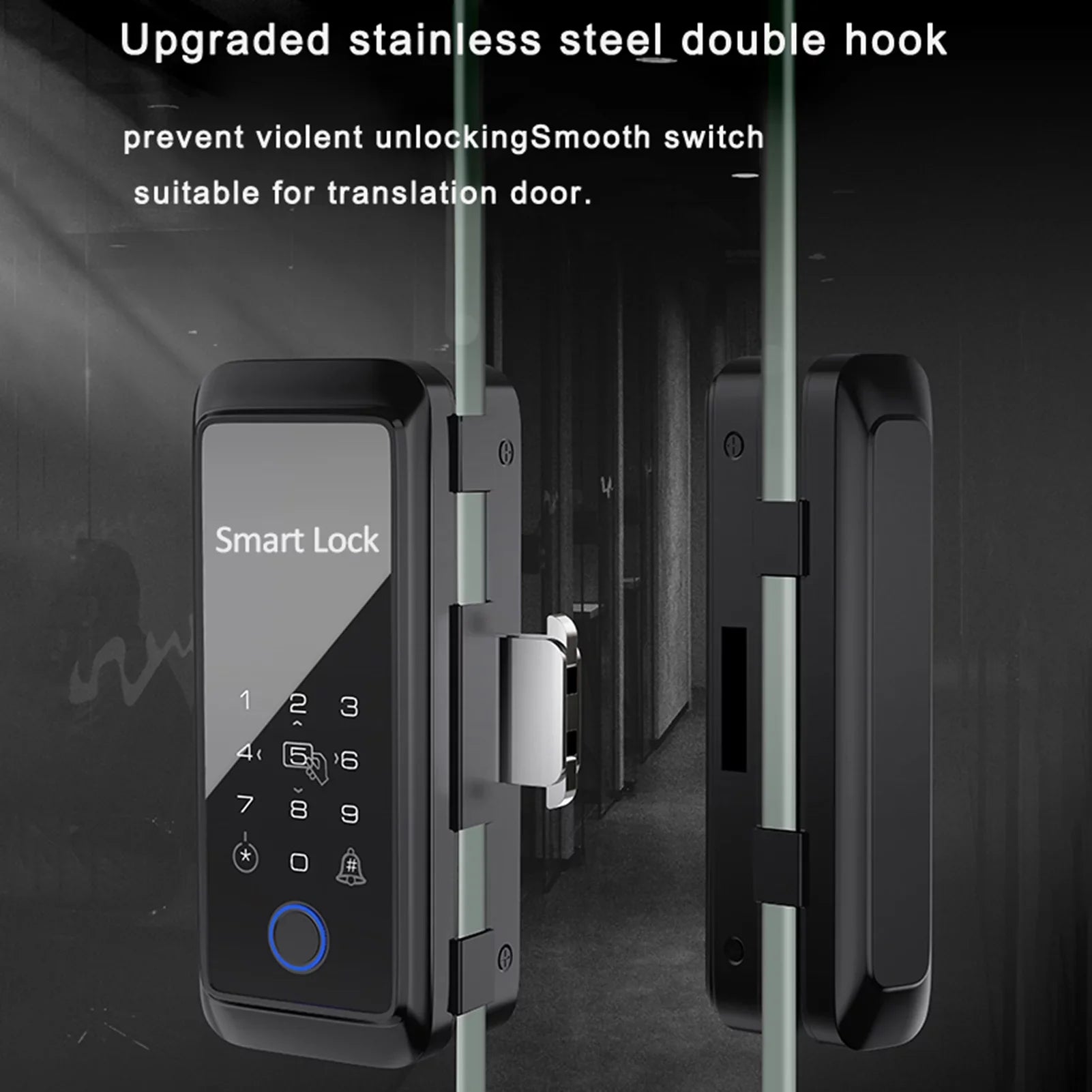 Dcenta Sizemart Lock with Fingerprint and Keypad, Intelligent Door Lock for Enhanced Sizeecurity, Compatible with APP