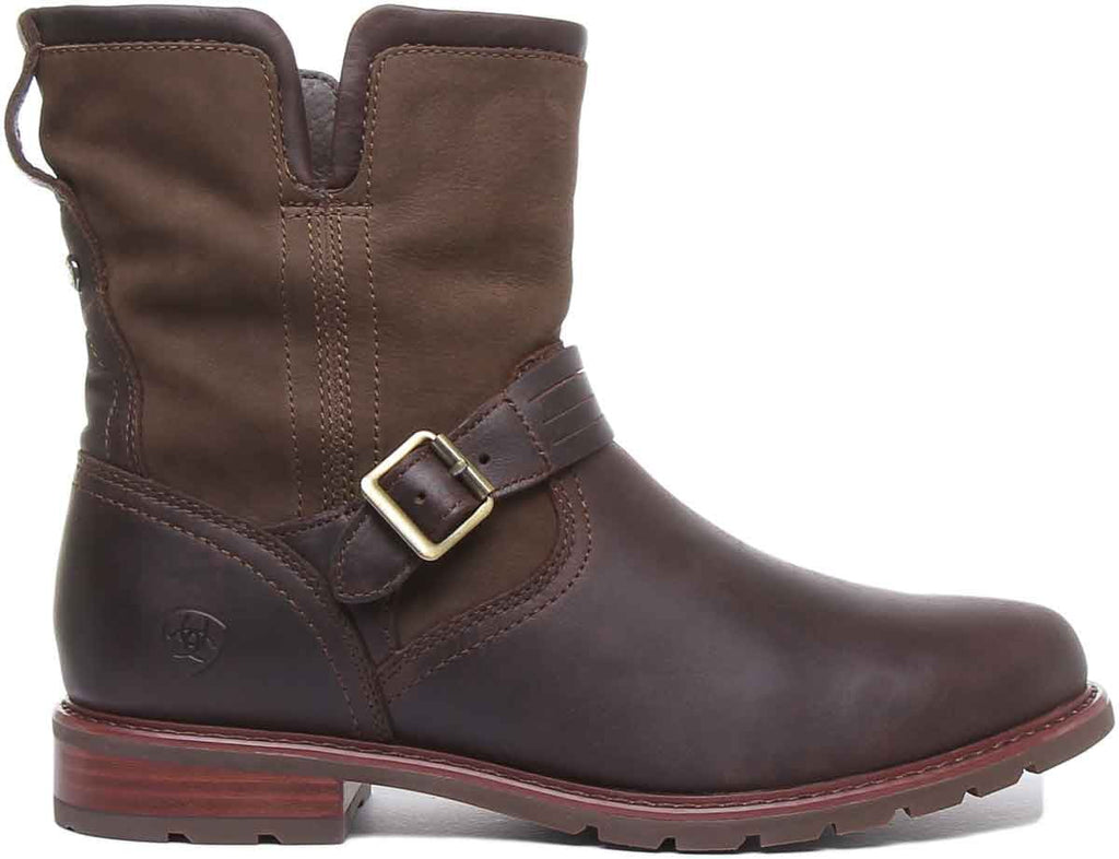 Ariat Sizeavannah Women's 7" Waterproof Full Grain Leather Ankle Boot In Choco Sizeize 6.5