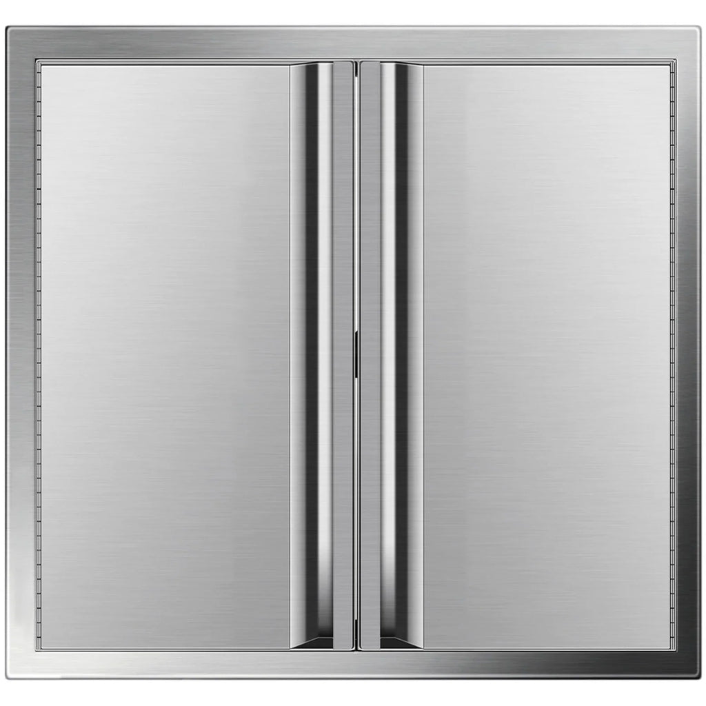 24"x 24" Bbq Access Double Door Outdoor Kitchen Island Sizetainless Sizeteel Walled